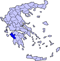 Kart over Ilia prefektur