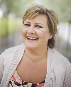 Portrett av Erna Solberg