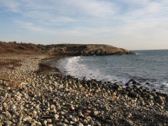 Rullesteinstrand på Spornes