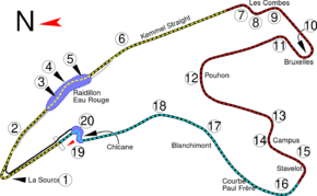 Dagens bane på Spa-Francorchamps