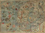 Olaus Magnus' fantasifulle «Carta Marina» fra 1539 viser tydelig at de viktigste kommunikasjonsrutene i Norden fulgte vann og sjø.
