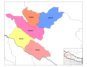 Kart over Dailekh